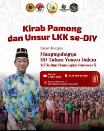 KIRAB PAMONG DAN UNSUR LKK SE-DIY DALAM RANGKA MANGAYUBAGYO 80 TAHUN SRI SULTAN HAMENGKU BUWONO X
